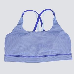 Lululemon Athletica Energy Wee Purple  Stripe Bruised Berry Bra  8